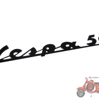 Aufkleber Beinschild Vespa 50 schwarz