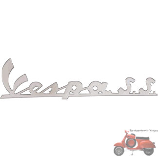 Schriftzug Emblem Beinschild vorne Chrom Vespa 180 SS