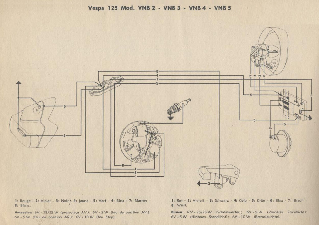 schaltplan vespa vnb2 vnb3 vnb4 vnb5
