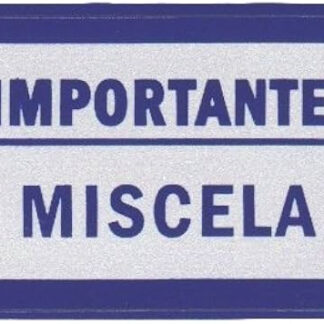 Aufkleber Tank Vespa Usare Miscela 5% blau