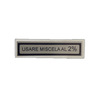 Aufkleber Tank Vespa Usare Miscela 2% blau