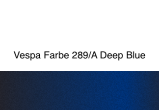 Vespa Farbe 289A Deep Blue