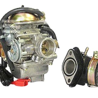 Vergaser 2EXTREME 24mm+22mm Ansaugstutzen 50ccm GY6 4-Takt