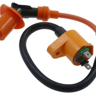 Zündspule mit Zündkerzenkabel und Stecker 2EXTREME RACING orange 2-Pin kompatibel für 50ccm 4-Takt / 2-Takt universal Yamaha, Aprilia, Piaggio, GY6
