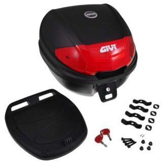 Topcase GIVI E300 Monolock 30 Liter Koffer schwarz 300x400x410mm mit Montagegrundplatte Roller, Moped, Motorrad, Mofa