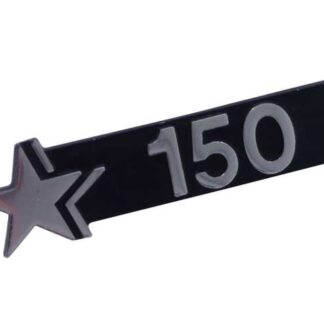 Schriftzug Emblem für Seitenhaube 150, 2 Nieten