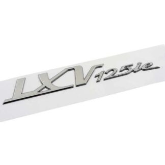 Schriftzug Aufkleber Sticker für Seitenhaube LXV 125 i.e. chrom 142x21mm