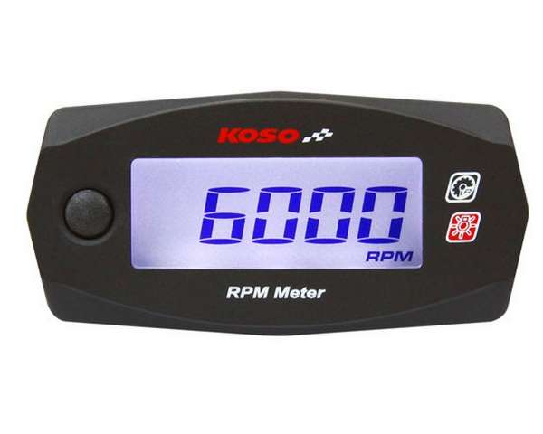 Drehzahlmesser KOSO Digital Mini 4 RPM 0-15000 U/min 12V Universal Roller, Motorrad, Moped, Mofa, Quad, ATV