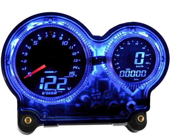 Tachometer KOSO GP EVO Style kompatibel für Yamaha Aerox MBK Nitro Digital