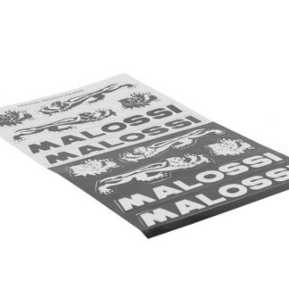 Aufklebersatz MALOSSI schwarz/silber 12-teilig