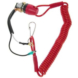 Zündunterbrecher Killswitch Racing rot (Schließer) zum Einlassen Notaus, Reißleine Roller, Motorrad, Quad, Jetski, Enduro