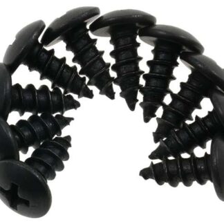 Verkleidungsschraube Blechschraube Kreuzschlitz Set 10 Stück, schwarz, 5x12mm kompatibel für Roller, Motorrad, Moped, Mofa