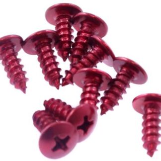 Schrauben Verkleidung kreuz rot eloxiert 4x12mm 10 Stück