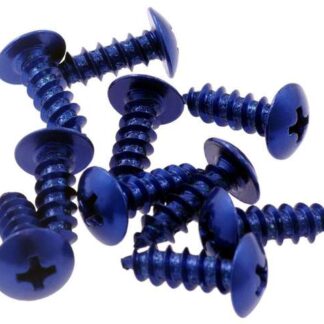 Schrauben Verkleidung kreuz blau eloxiert 5x12mm 10 Stück