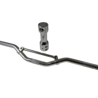 Downhill Lenker Set mit Aufnahme Aluminium poliert kompatibel für Yamaha Booster, MBK Stunt