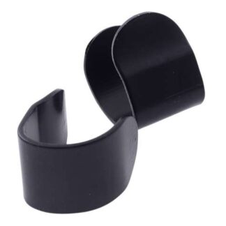 Klammer SIP Gummi, Beinschild schwarz, Paar
