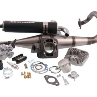 Tuningkit 2EXTREME 70ccm Sport Zylinder 2-Takt Peugeot stehend AC Vergaser, Auspuffanlage, Düsenset, Set, kompatibel für Hercules, Buxy, Speedfight 1