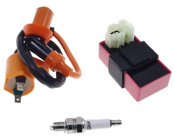 Set CDI + Zündspule + Zündkerze für 4-Takt China GY6