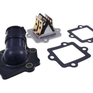 Membranblock + Ansaugstutzen + Dichtung Set Minarelli liegend / China 2-Takt 50ccm kompatibel für Yamaha Aerox, MBK Nitro, Aprilia SR50, CPI Oliver