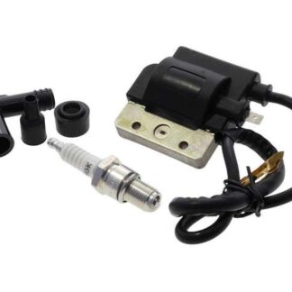 Zündspule + Zündkerze NGK B9ES + Zündkerzenstecker + Zündkabel kompatibel für Gilera, Piaggio 50-180 2-Takt, Runner, TPH, SKR, Aprilia SR 125, Zip, Fr