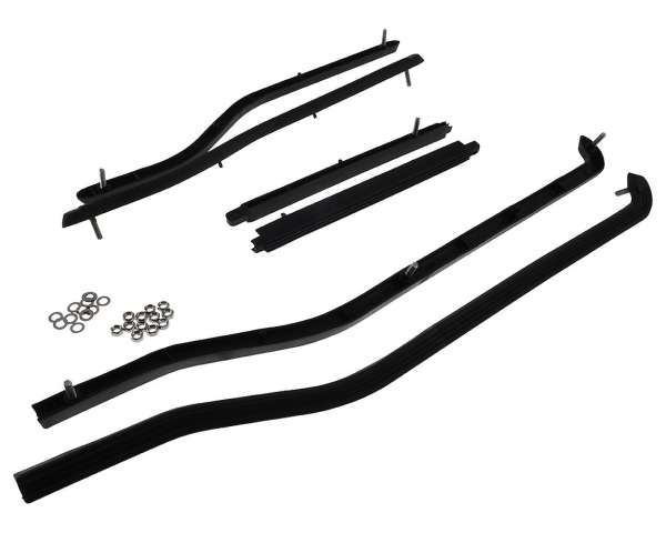 Trittleistensatz hinten UNI AUTO 6-teilig schwarz für Lambretta DL / GP 125 150 200 Fußleisten Set Kit