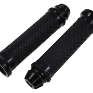 Lenkergriffe 2EXTREME schwarz CNC 22 / 24mm kompatibel für Roller, Scooter, Motorrad, Mofa, Moped, Vespa
