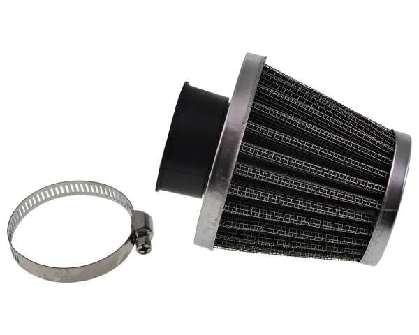 Luftfilter Powerfilter AW 35mm Chrom Universal für Roller, Motorrad, Moped, Quad, Mofa Sportluftfilter