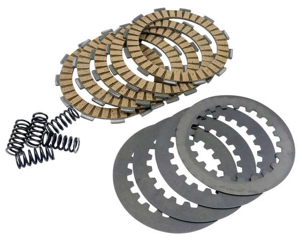Kupplungsscheiben Set Polini verstärkt 2-Takt 5-Reibscheiben-Kupplung kompatibel für Derbi Senda GPR, Aprilia RS RX SX, Gilera RCR, SMT EBE, EBS, D50B