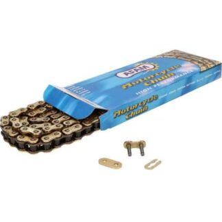 Kette AFAM R1-G verstärkt goldfarben 420 Teilung 130 Glieder 2100daN