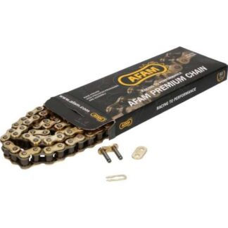 Kette AFAM R1 verstärkt goldfarben 428 Teilung 140 Glieder 2200daN