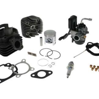 Zylinder 70ccm Sport Tuningkit 2EXTREME mit 17,5mm Vergaser E-Choke und Hauptdüsenset Minarelli liegend AC 2-Takt
