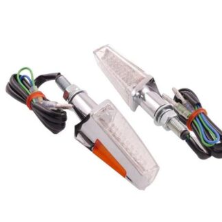 Blinker TNT LED Spike 12V chrom Klarglas universal E-Nummer, Custom, Motorrad, Mokick, Scooter, Roller, Mofa, Moped, Quad, ATV