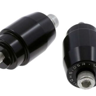 Lenkergewichte HIGHSIDER schwarz eloxiert für 1 Zoll Lenkerendenspiegel Honda CB Motorräder