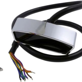 Kontrollanzeigeinstrument Motorrad Chrom eloxiertes Alu, getönt, 5 Anzeigen