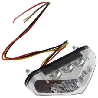 Rücklicht LED Motorrad Klarglas mit Kennzeichenbeleuchtung Quad Roller