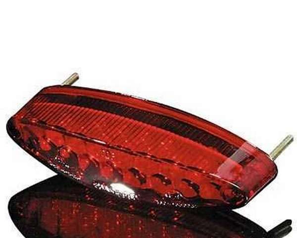 Rücklicht Mini LED Motorrad NUMBER1 mit Nummernschildbeleuchtung rotes Glas