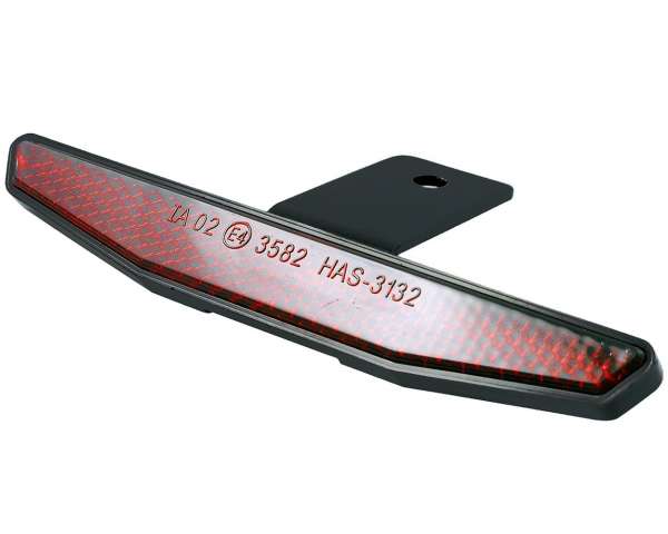 Rückstrahler Reflektor eckig mit Halterung 125 x 18 mm universal Roller Scooter Mofa Moped Quad ATV Motorrad