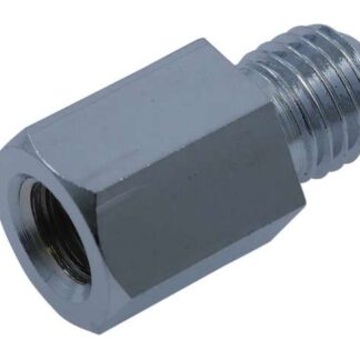Spiegeladapter chrom von Loch M8 Rechts auf Bolzen M10 Rechts Adapter Spiegel