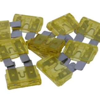 Stecksicherung / Flachsicherung gelb, 20 A, 10er Pack
