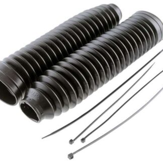 Faltenbalg Satz Federgabel 250X32mm Staubkappen Gummi Manschetten schwarz universal Gabelschutz Moped Mofa Motorrad