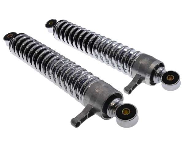 Stoßdämpfer / Federbein Set 360mm Chrom passt für Simson S51, S50, S70, Enduro, Mofa, Moped, Mokick 2 Stück