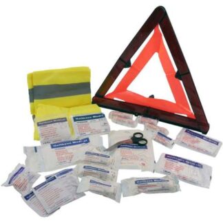 Verbandstasche Mini 3in1 Warnweste Warndreieck Verbandskasten Motorrad KFZ Auto Quad Bike ATV