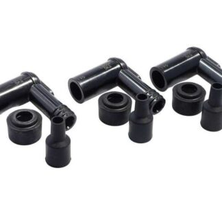 Zündkerzenstecker Set 3x NGK 90 Grad schwarz LB05F, universal, Roller, Scooter, Mofa, Moped, Mokick, Motorrad, Quad, ATV, Ersatz