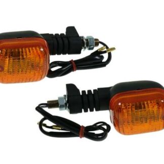 Blinker Set SHIN YO Duc Style, schwarz 12V, M10 vorne oder hinten Universal Roller, Motorrad, Quad, Moped