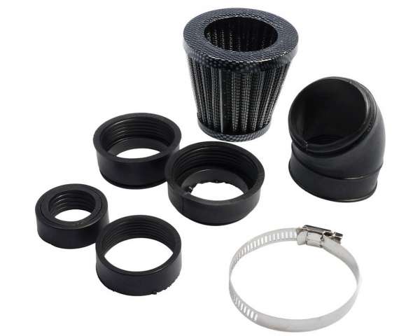 Sportluftfilter Power 28-50mm Anschluss carbon look Quad, Kart, Scooter