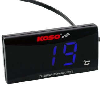 Temperaturanzeige KOSO SUPER SLIM digital, blau, Öl-, Wasser
