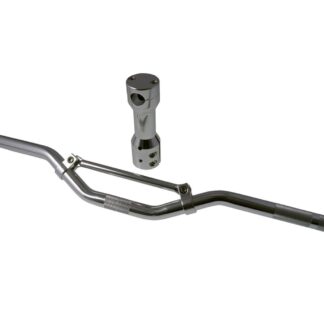 Downhill Lenker Set mit Aufnahme Aluminium poliert kompatibel für Yamaha Booster, MBK Stunt