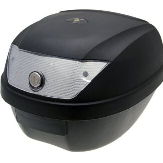 Top Case Koffer schwarz 28L / Reflektor weiß