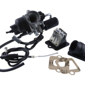 Vergaser Set 12mm + Ansaugstutzen + E-Choke + Membrane 2-Takt für Vespa, Piaggio, Gilera 50ccm