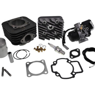 2-Takt Zylinder mit Zündkerze, Vergaser und Düsenset für Piaggio